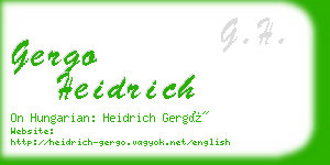 gergo heidrich business card